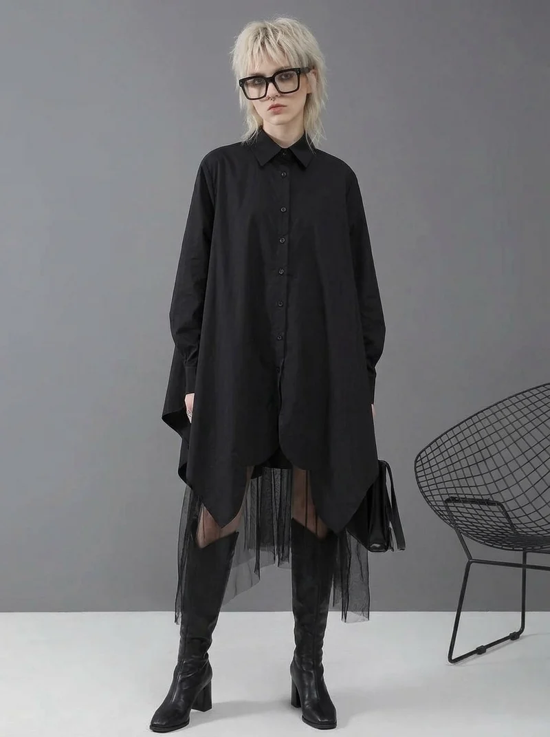 Mano Gote Irregular Design Shirt