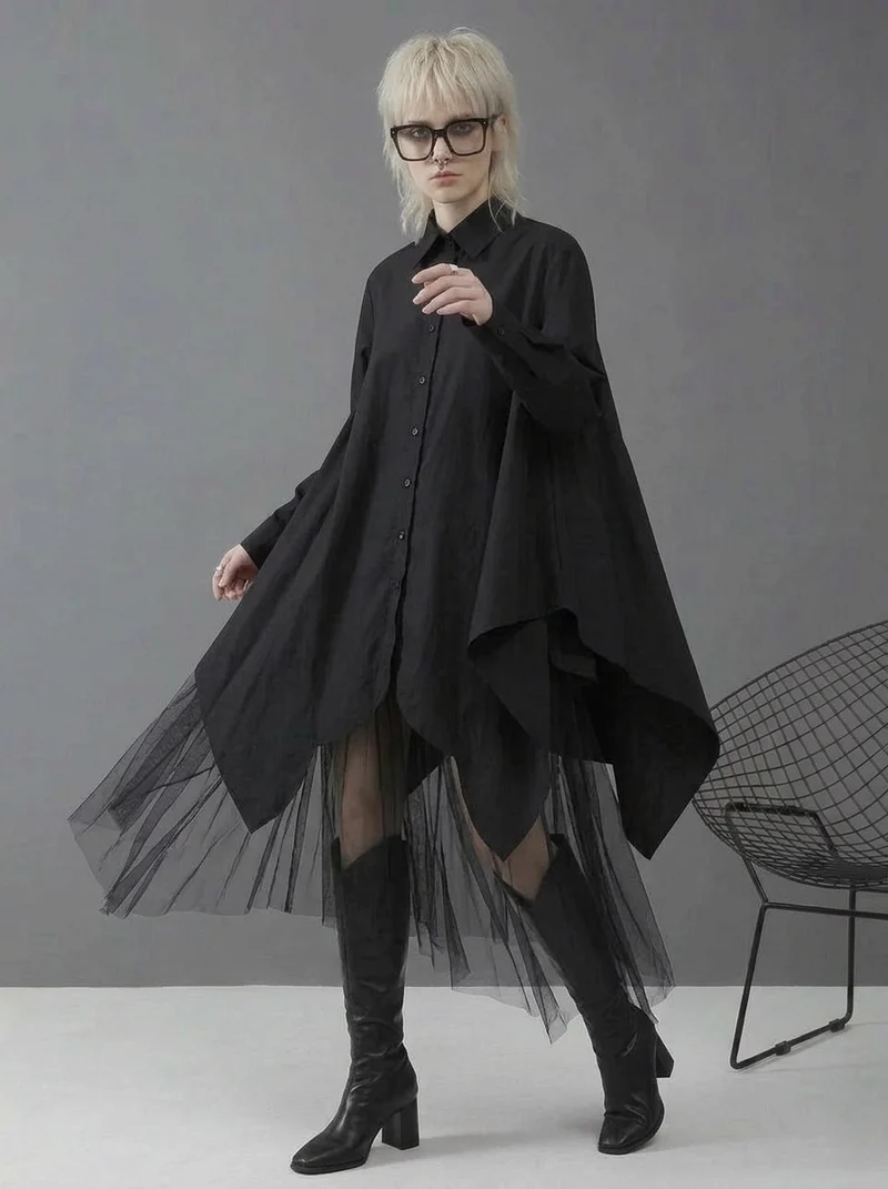 Mano Gote Irregular Design Shirt
