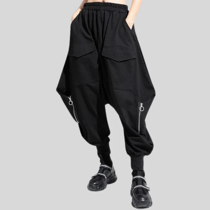 Street Punk Irregular Design Harem Trousers
