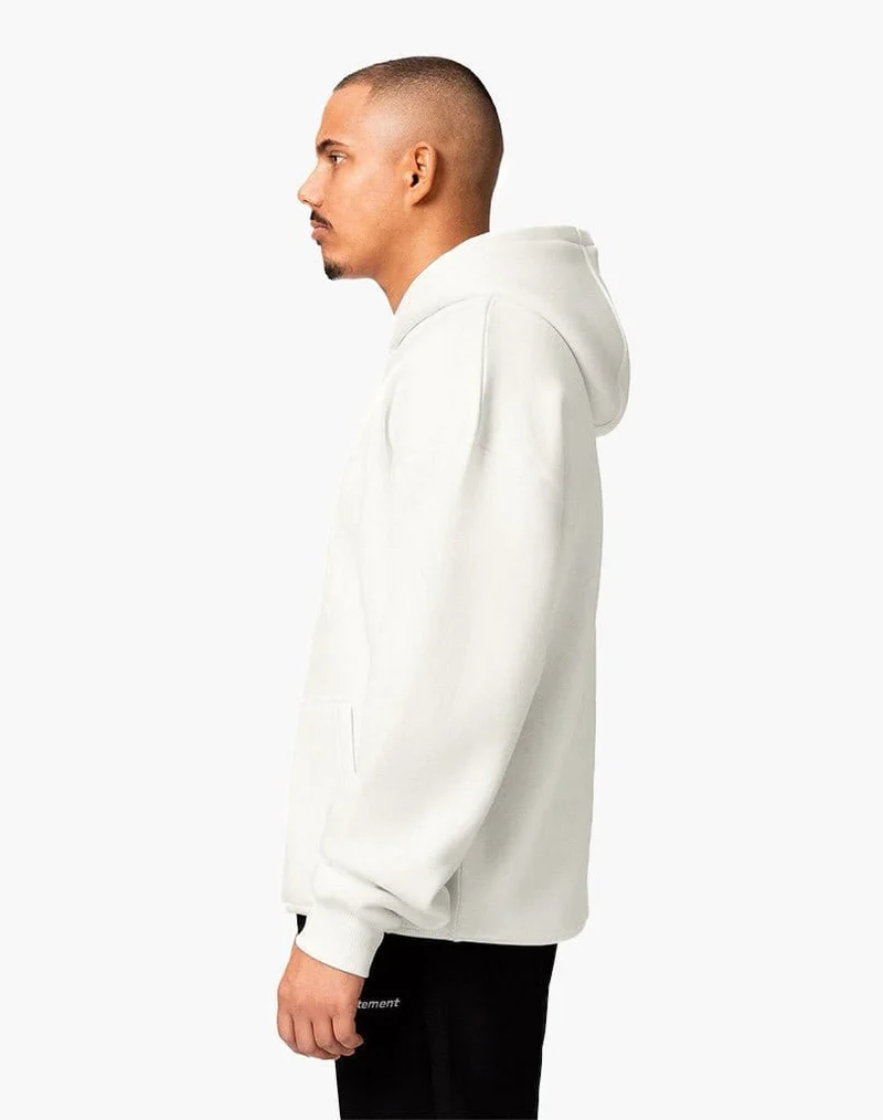 INITIAL ZIP-HOODIE (CREAM WHITE)