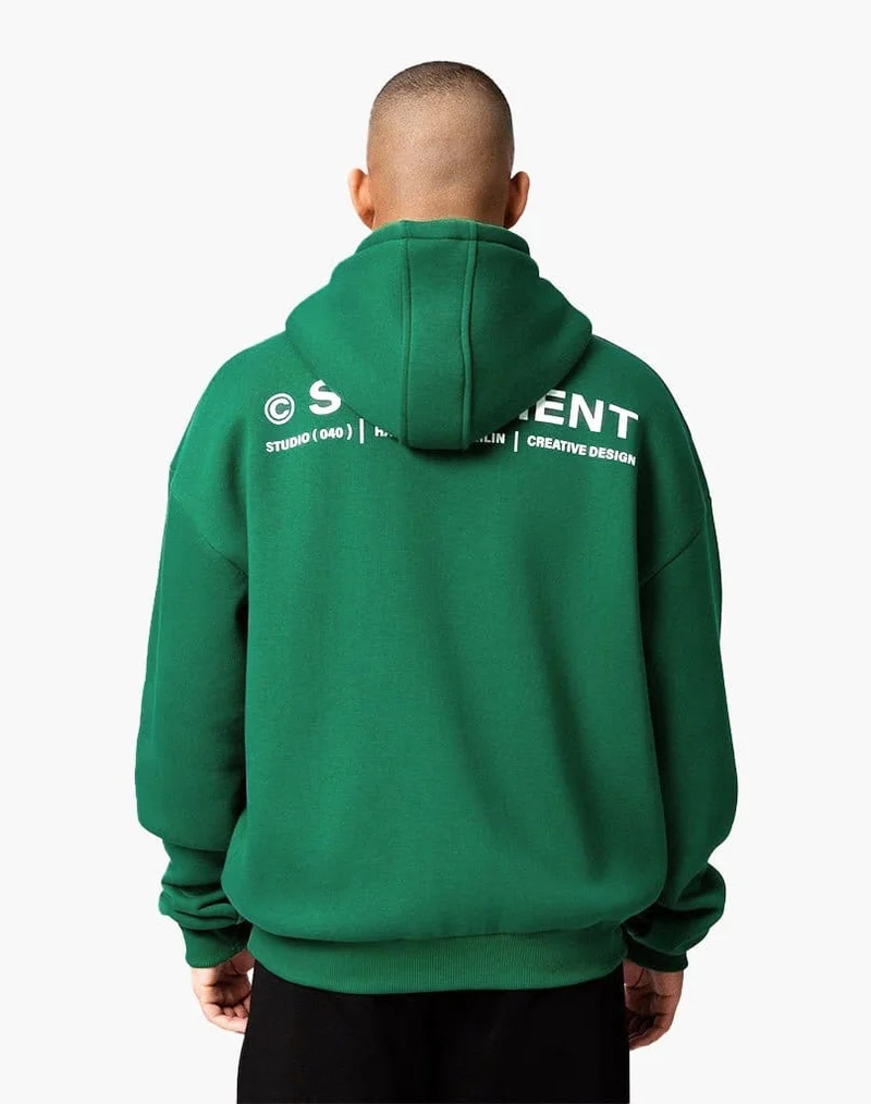 INITIAL HOODIE (WOOD GREEN)
