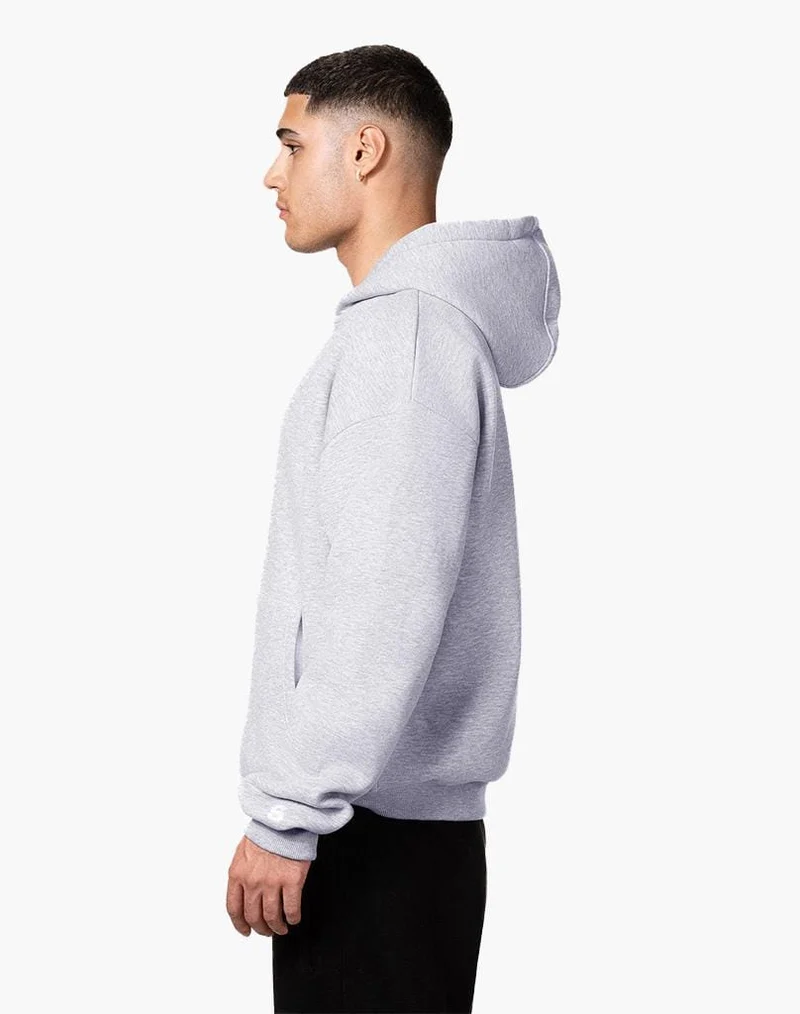 BASIC ZIP-HOODIE (GREY MELANGE)