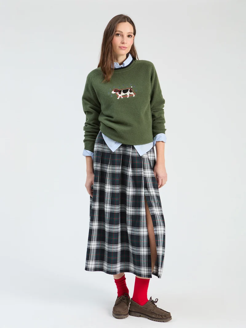 Pull à motif de chien brodé