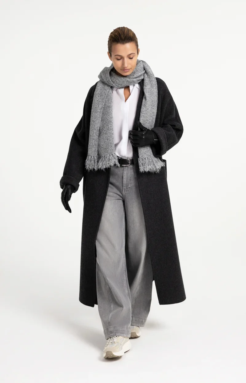 Manteau très long à coupe ample