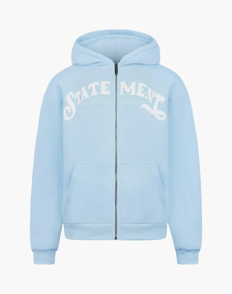 STATEMENT ZIP-HOODIE (ICE BLUE)