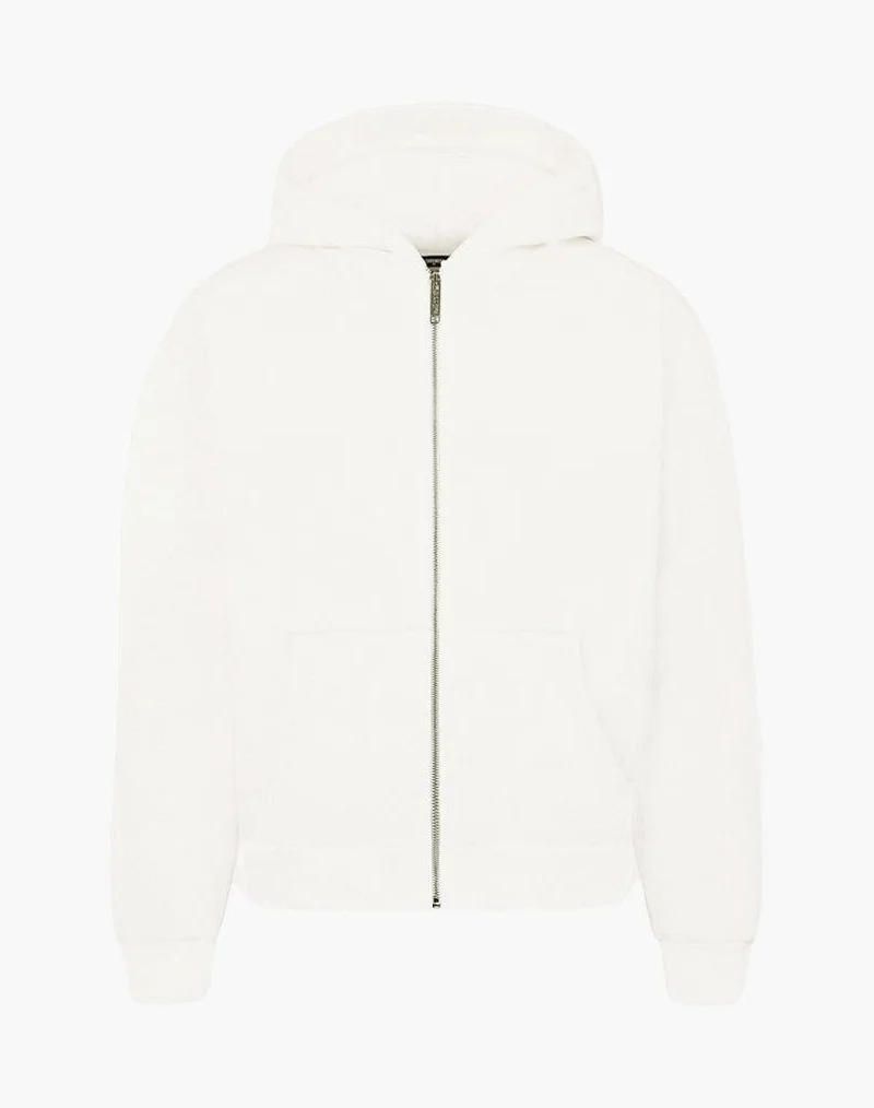 STATEMENT ZIP-HOODIE (CREAM WHITE)