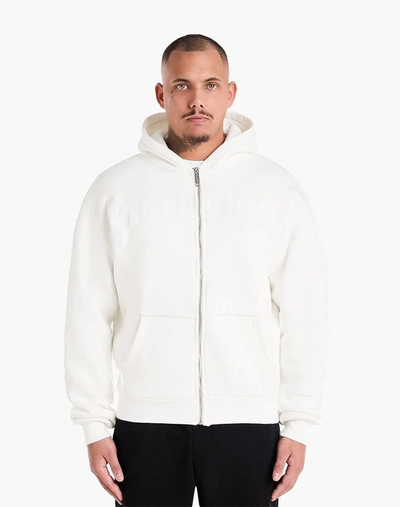 STATEMENT ZIP-HOODIE (CREAM WHITE)