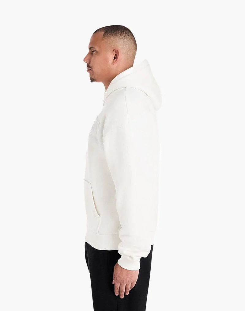 STATEMENT ZIP-HOODIE (CREAM WHITE)
