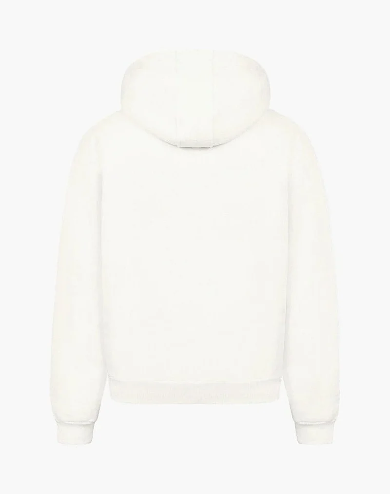 STATEMENT ZIP-HOODIE (CREAM WHITE)