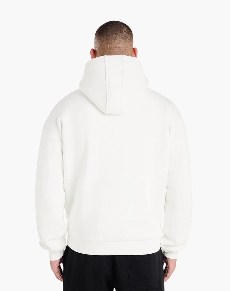 STATEMENT ZIP-HOODIE (CREAM WHITE)