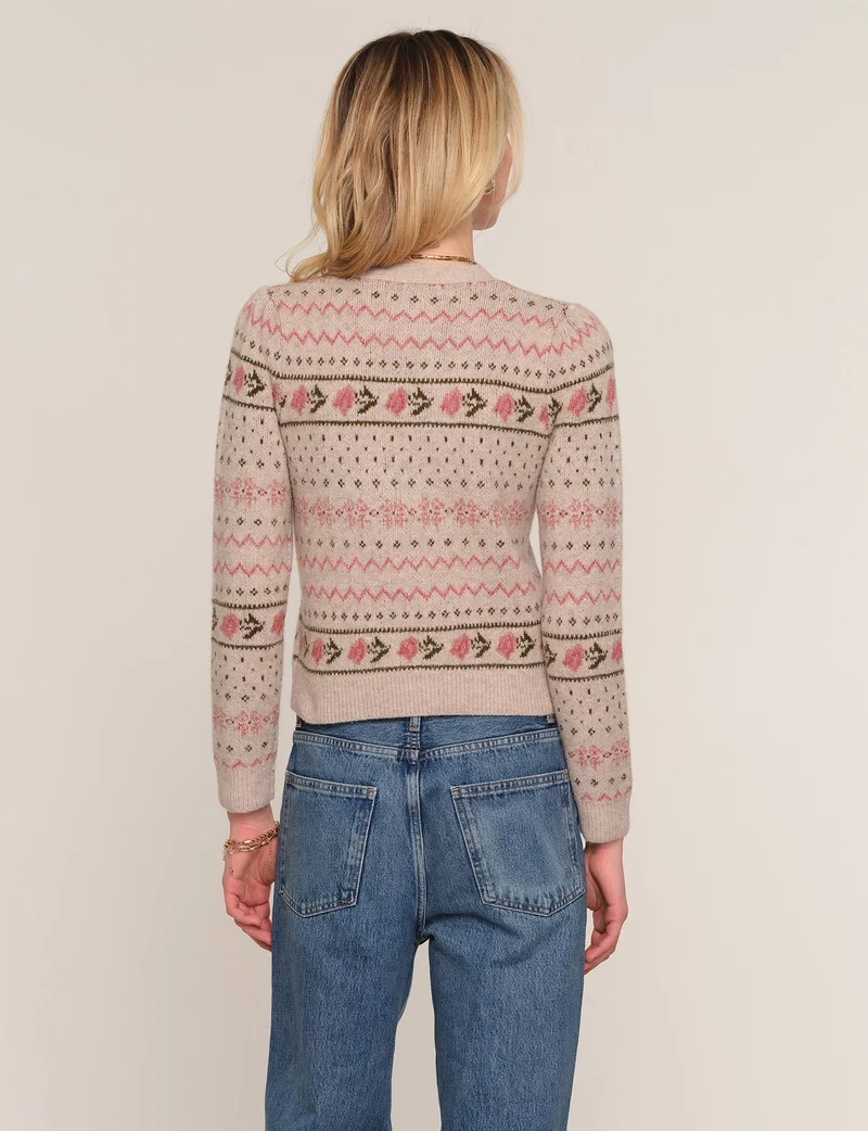 Cardigan ajusté floral Patrice