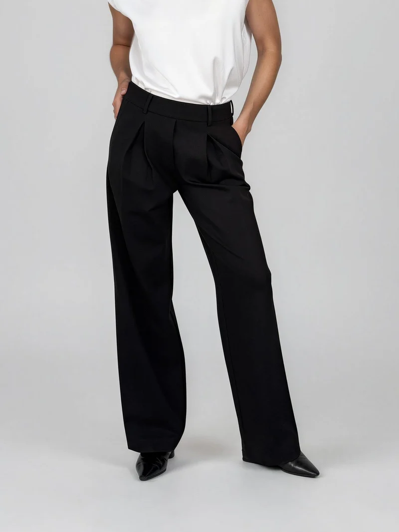 Pantalon ample à plis structurés Lucie