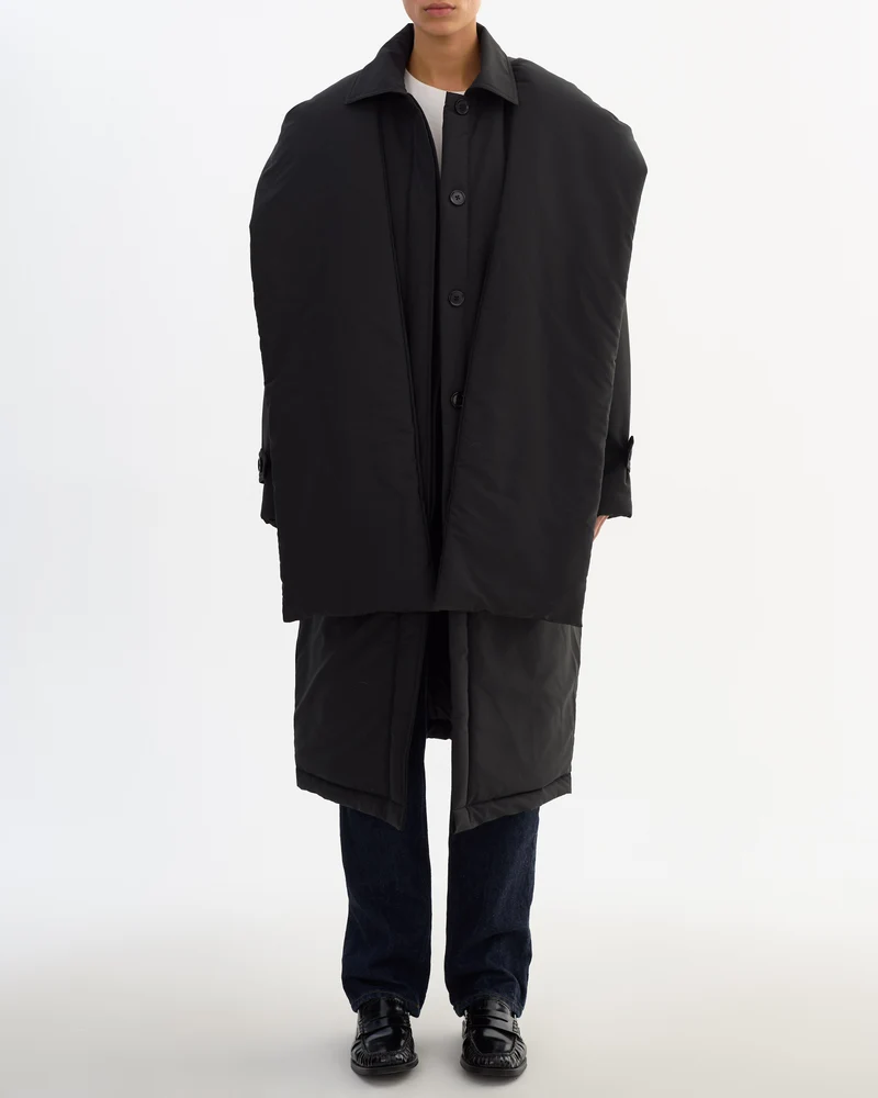Manteau long matelassé avec écharpe amovible Gracie