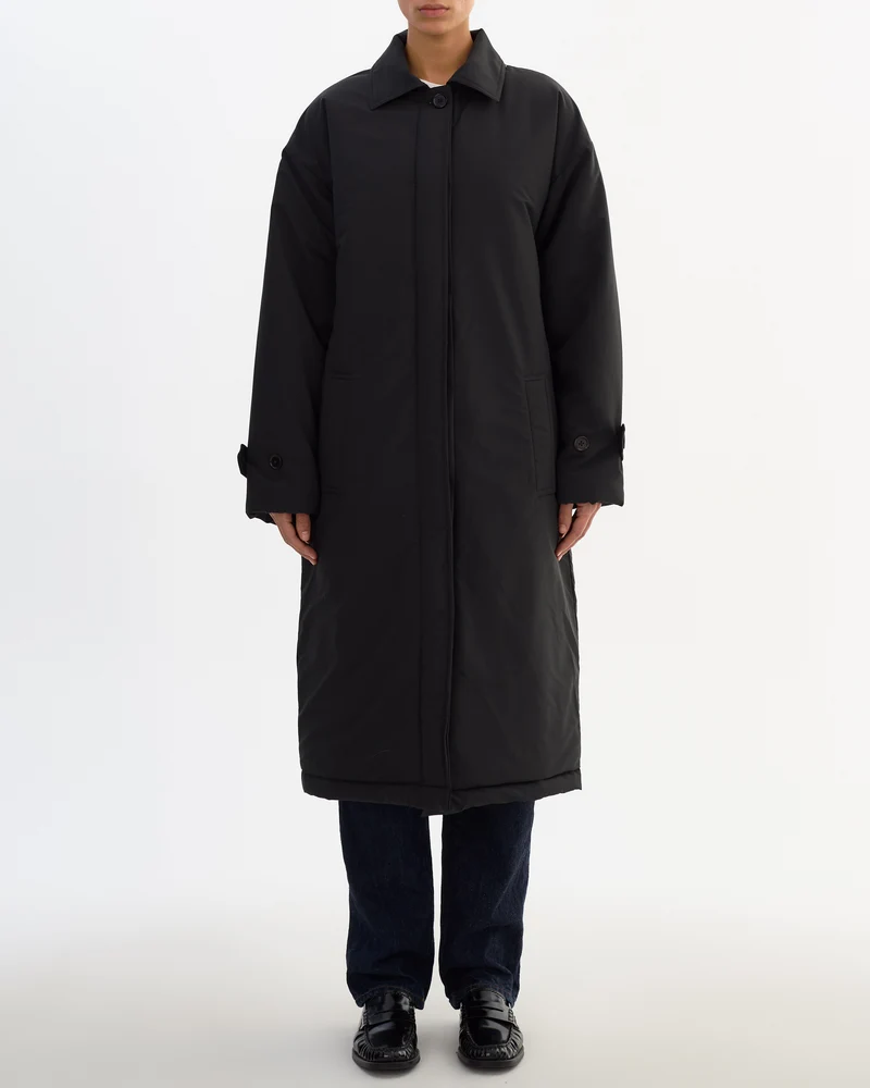 Manteau long matelassé avec écharpe amovible Gracie