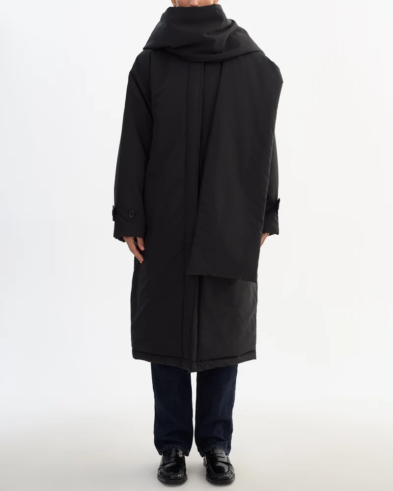 Manteau long matelassé avec écharpe amovible Gracie