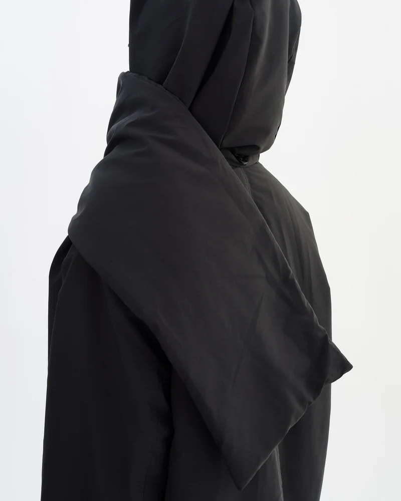 Manteau long matelassé avec écharpe amovible Gracie
