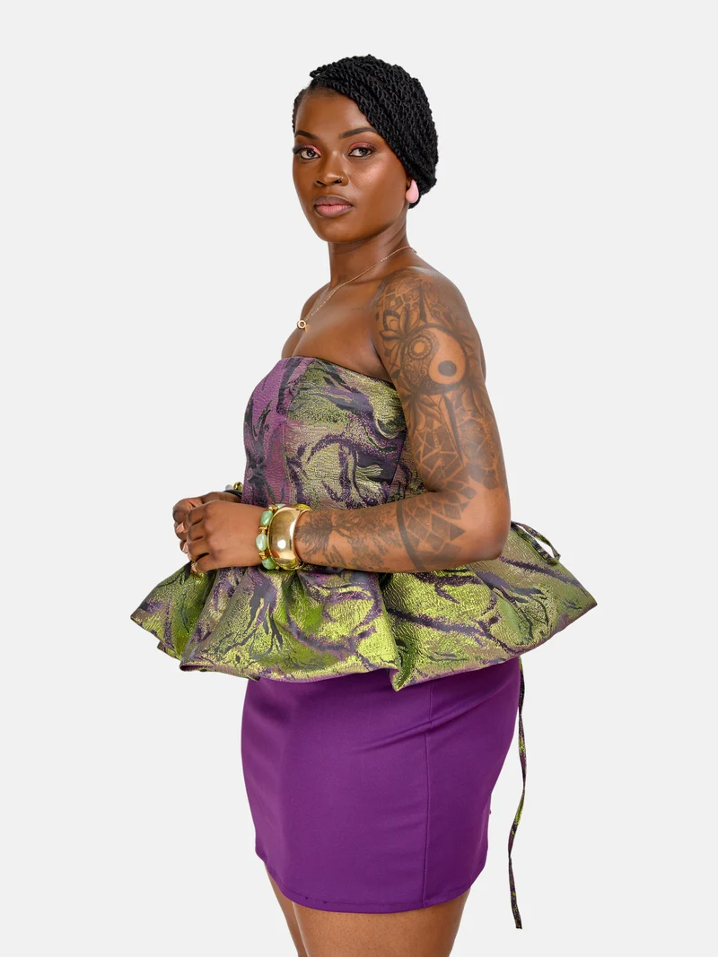 Bodycon Mini Skirt - Purple