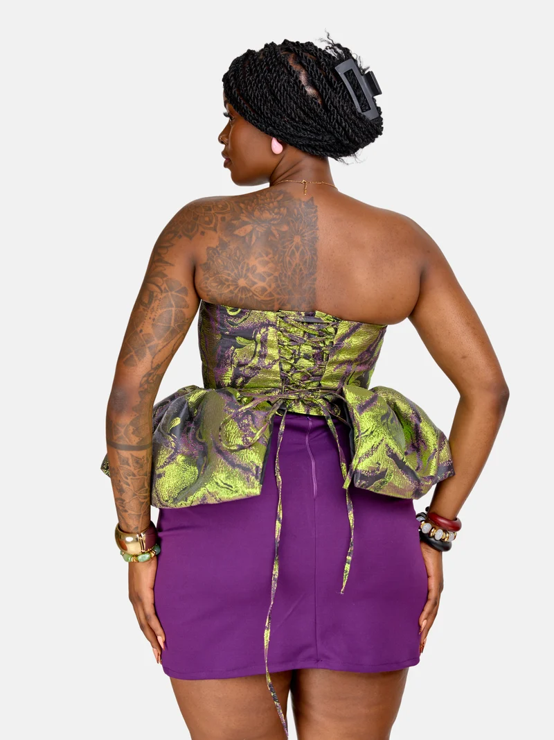 Bodycon Mini Skirt - Purple