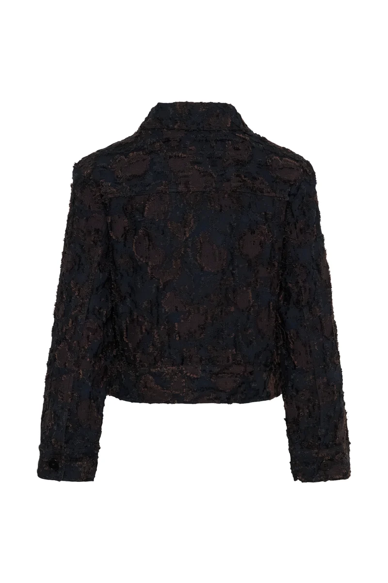 Veste courte texturée à fermeture éclair Cerin