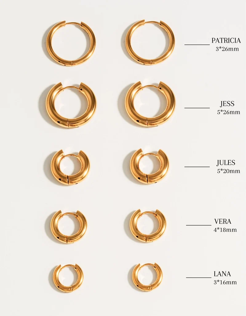 Boucles d'oreilles anneaux Jules