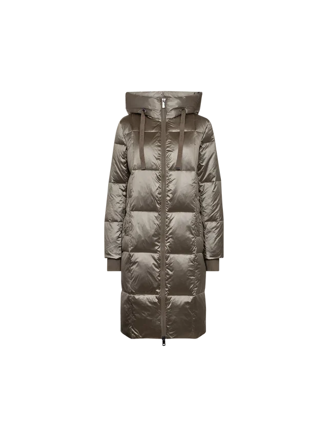 Manteau long matelassé à capuchon Nova