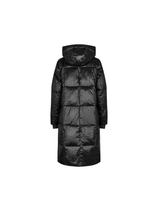 Manteau long matelassé à capuchon Nova