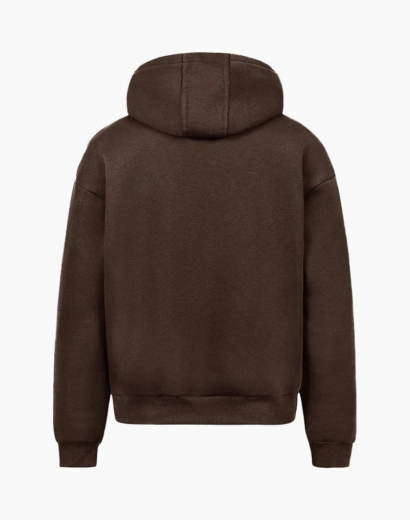 BASIC ZIP-HOODIE (BROWN)