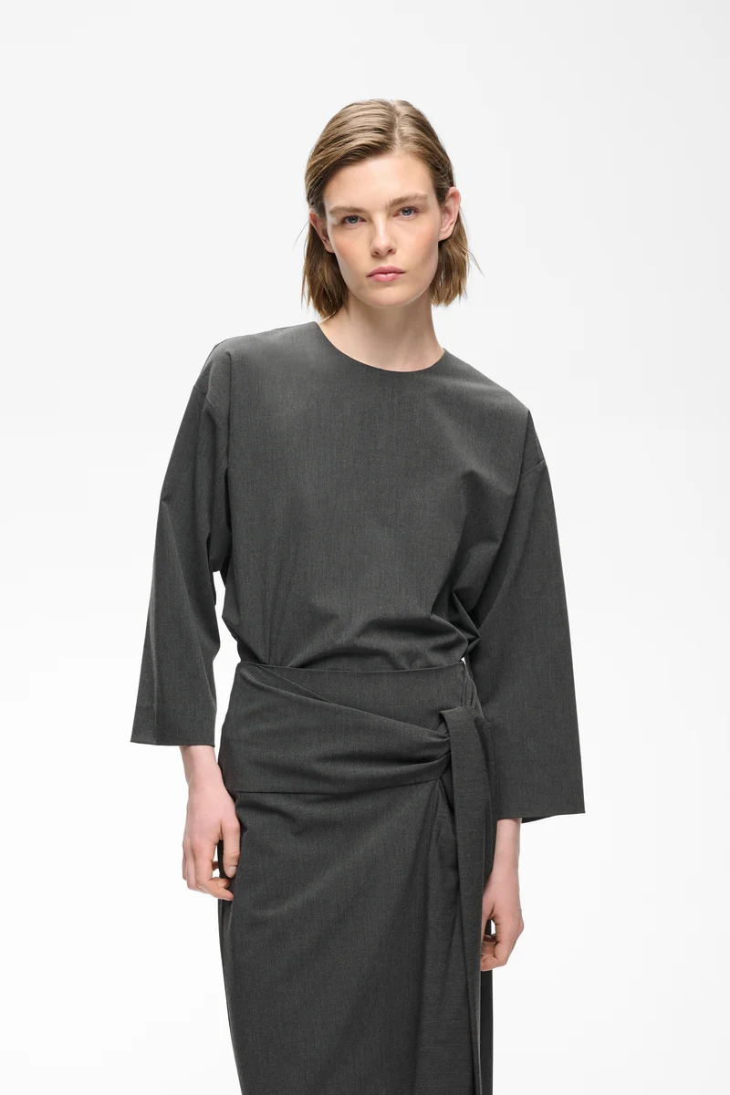 Blouse structurée à manches larges Cleoh