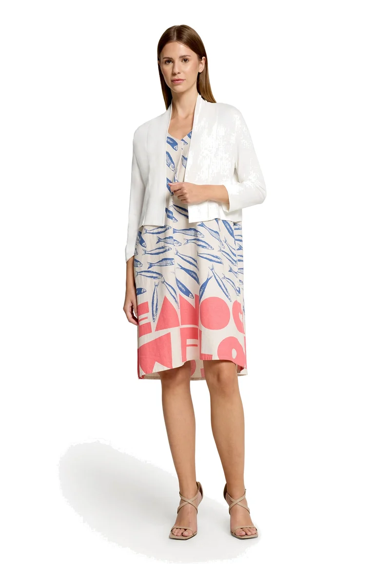 Betty Barclay Shirt Jacke Kurz 3/4 Arm weiß