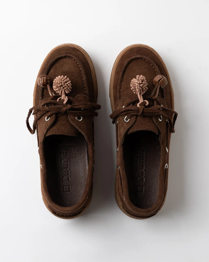 Chaussures bateau à plateforme Caletta