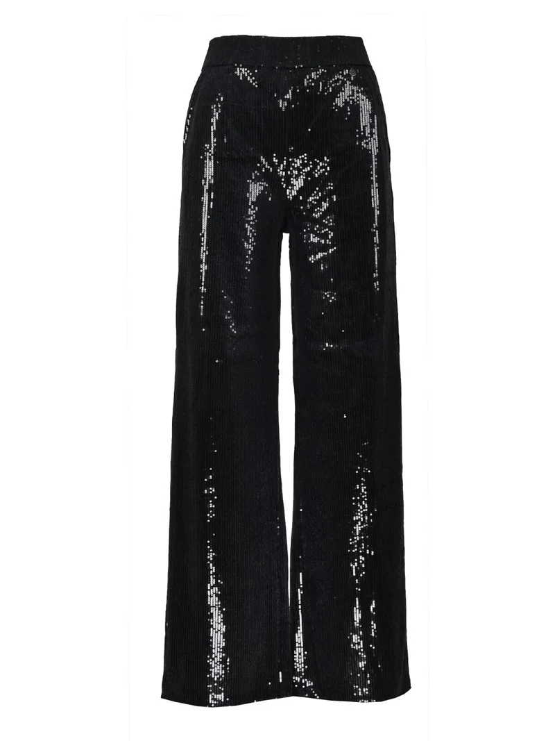 Buena Vista Lisa sequins stretch, black - 100050752