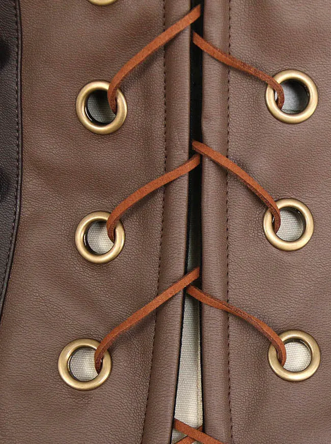 Steampunk Retro Kunstleder viktorianischen Unterbrust Korsett