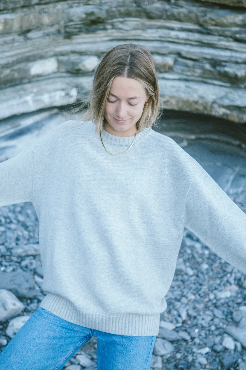 Wollpullover Toni Grau-meliert