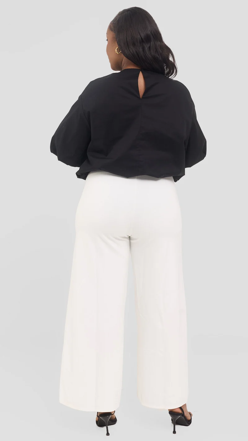 Safari by Vivo Wide Sleeve Top in Cotton - Black