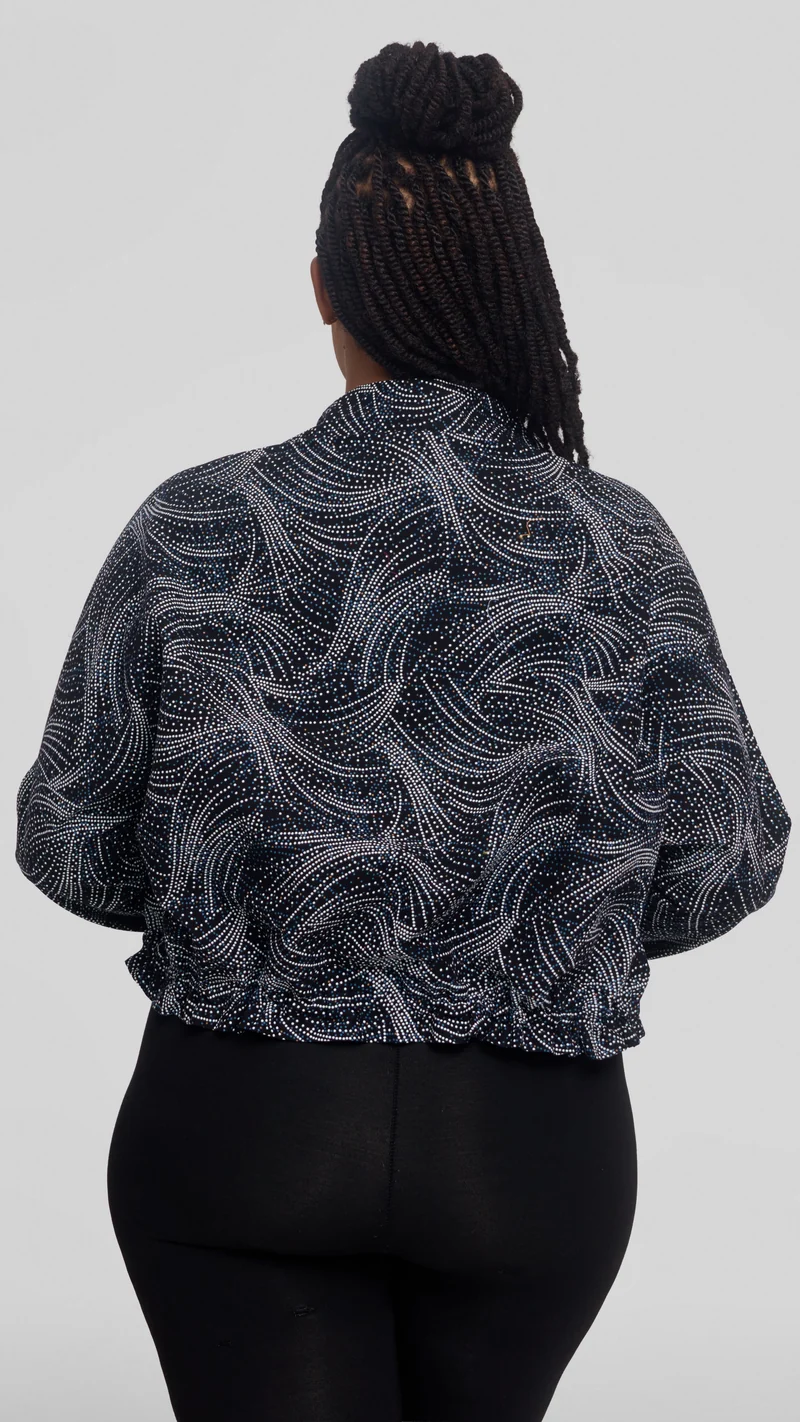 Safari by Vivo Zipped Jacket in Kitenge - Ombi Print