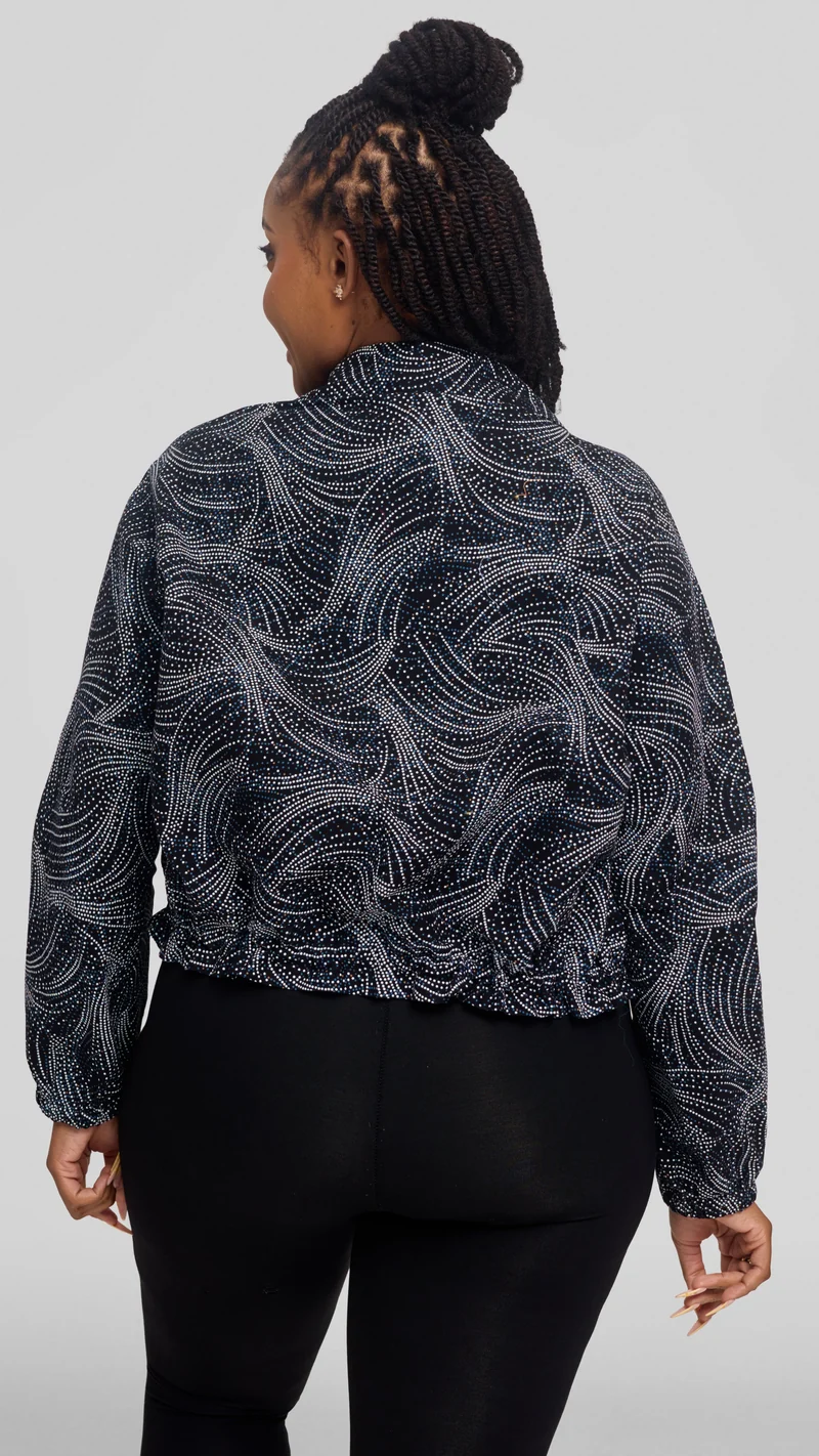 Safari by Vivo Zipped Jacket in Kitenge - Ombi Print