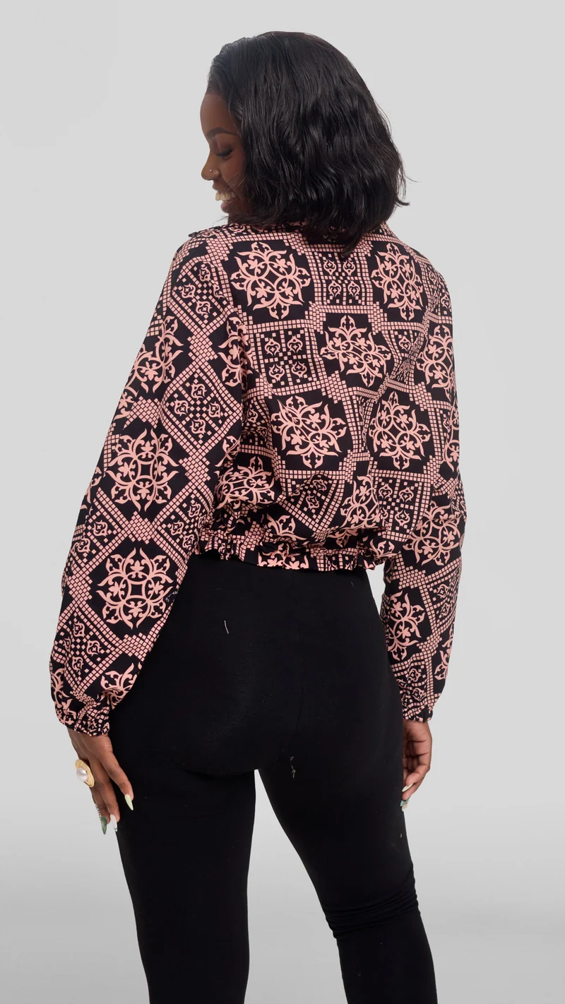 Safari by Vivo Zipped Jacket in Kitenge - Uhuru Print
