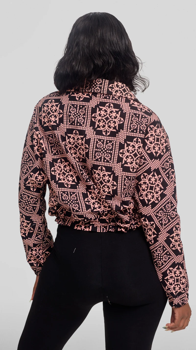 Safari by Vivo Zipped Jacket in Kitenge - Uhuru Print