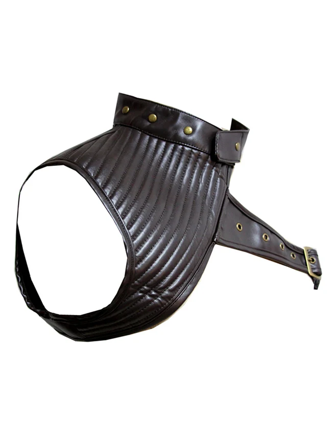 Steampunk Kostüm Zubehör PU Leder Eine Schulter Rüstung Pauldron