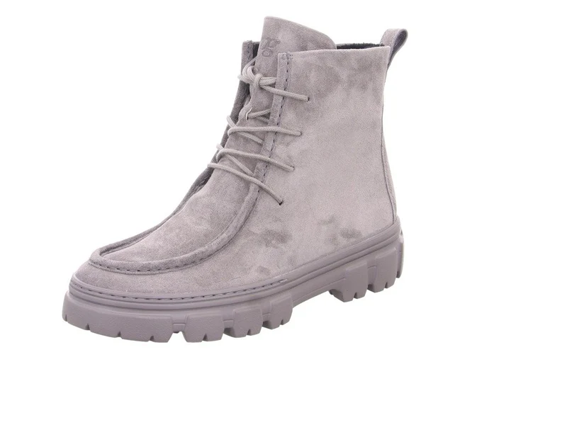 Paul Green Schnür-Stiefeletten Grau Veloursleder