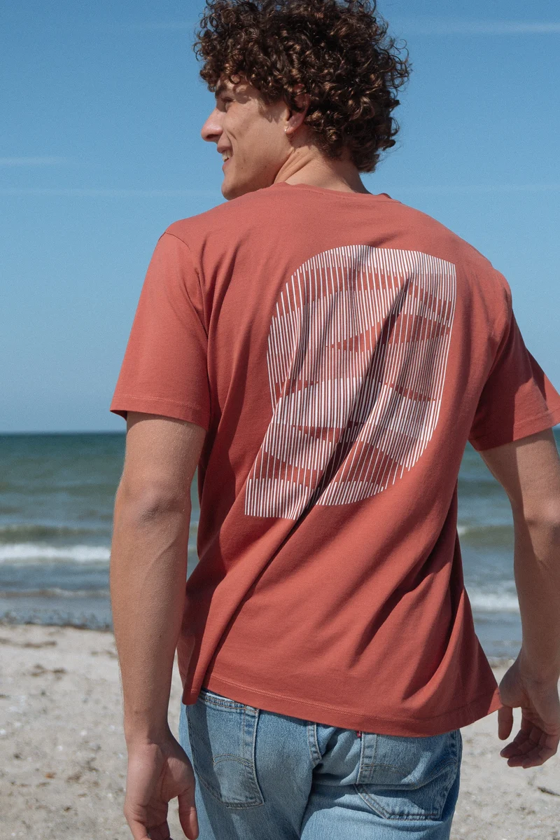 T-Shirt LOGO WAVES Rusty Red