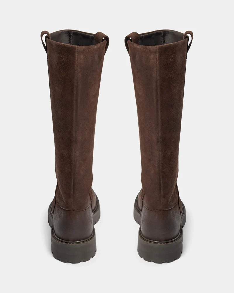 Bottes en suède à effet brossé Ditte