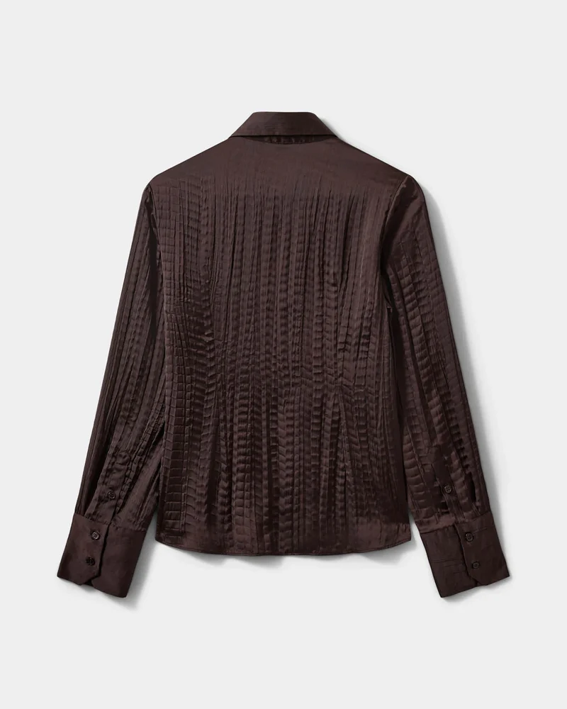 Chemise satinée cintrée Wilda