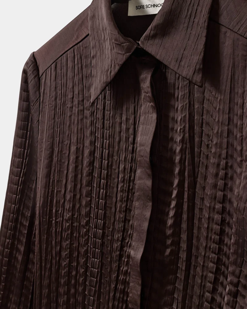Chemise satinée cintrée Wilda