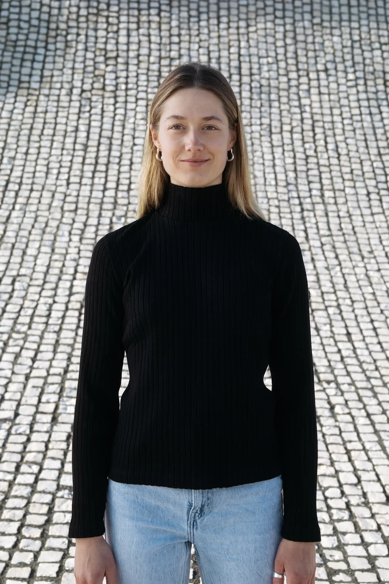 Rib Longsleeve Sofo Schwarz