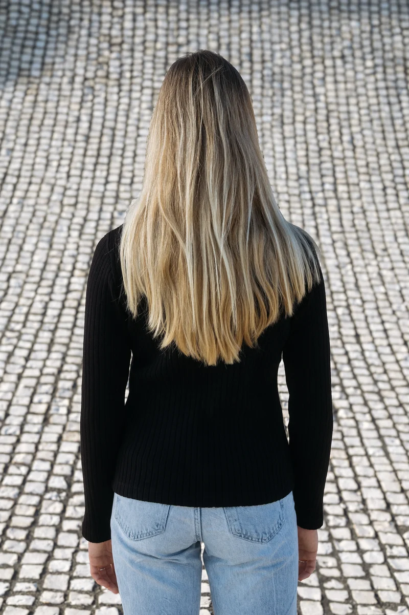 Rib Longsleeve Sofo Schwarz