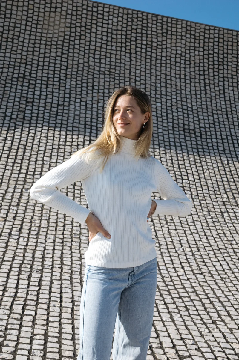 Rib Longsleeve Sofo Off-White