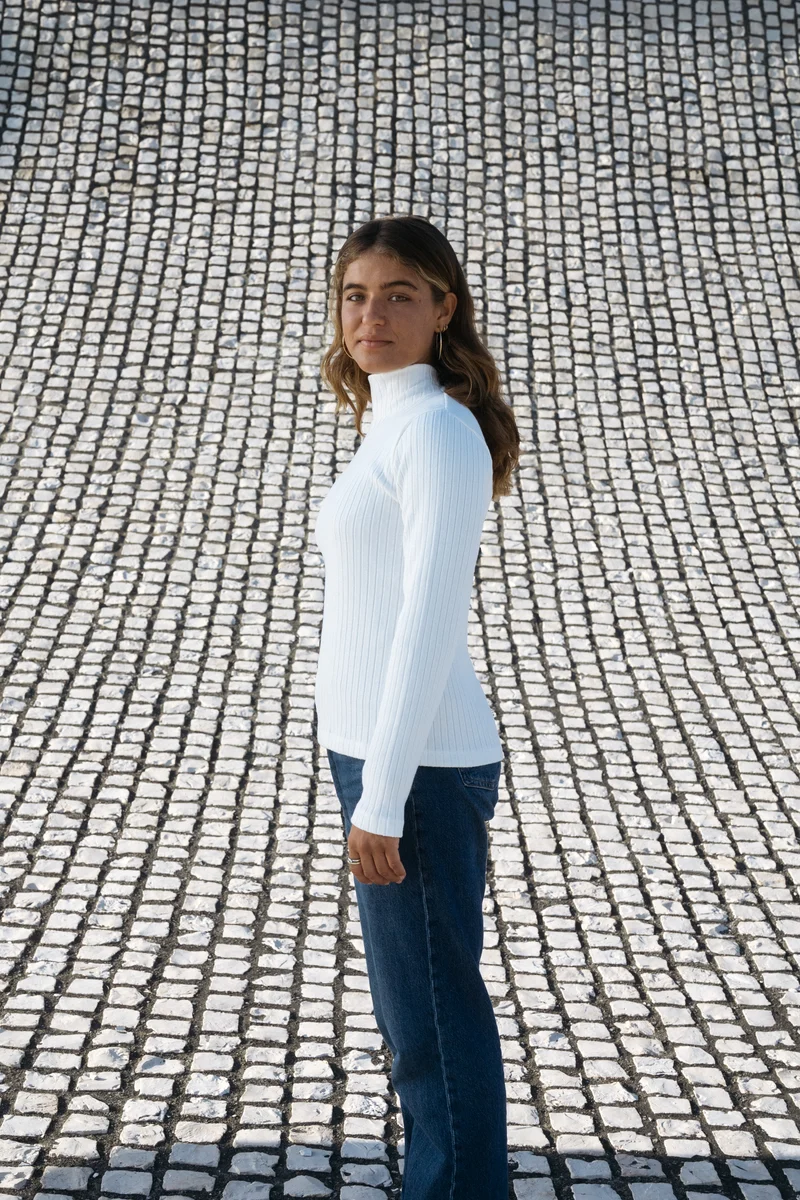 Rib Longsleeve Sofo Off-White