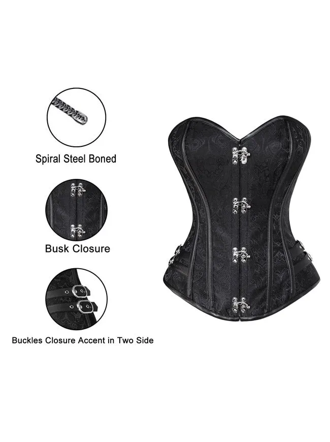 Spiral Steel Boned Steampunk Goth Halloween Burlesque Korsett