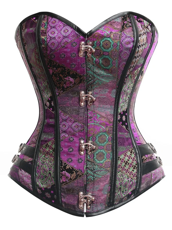 Spiral Steel Boned Steampunk Goth Halloween Burlesque Korsett